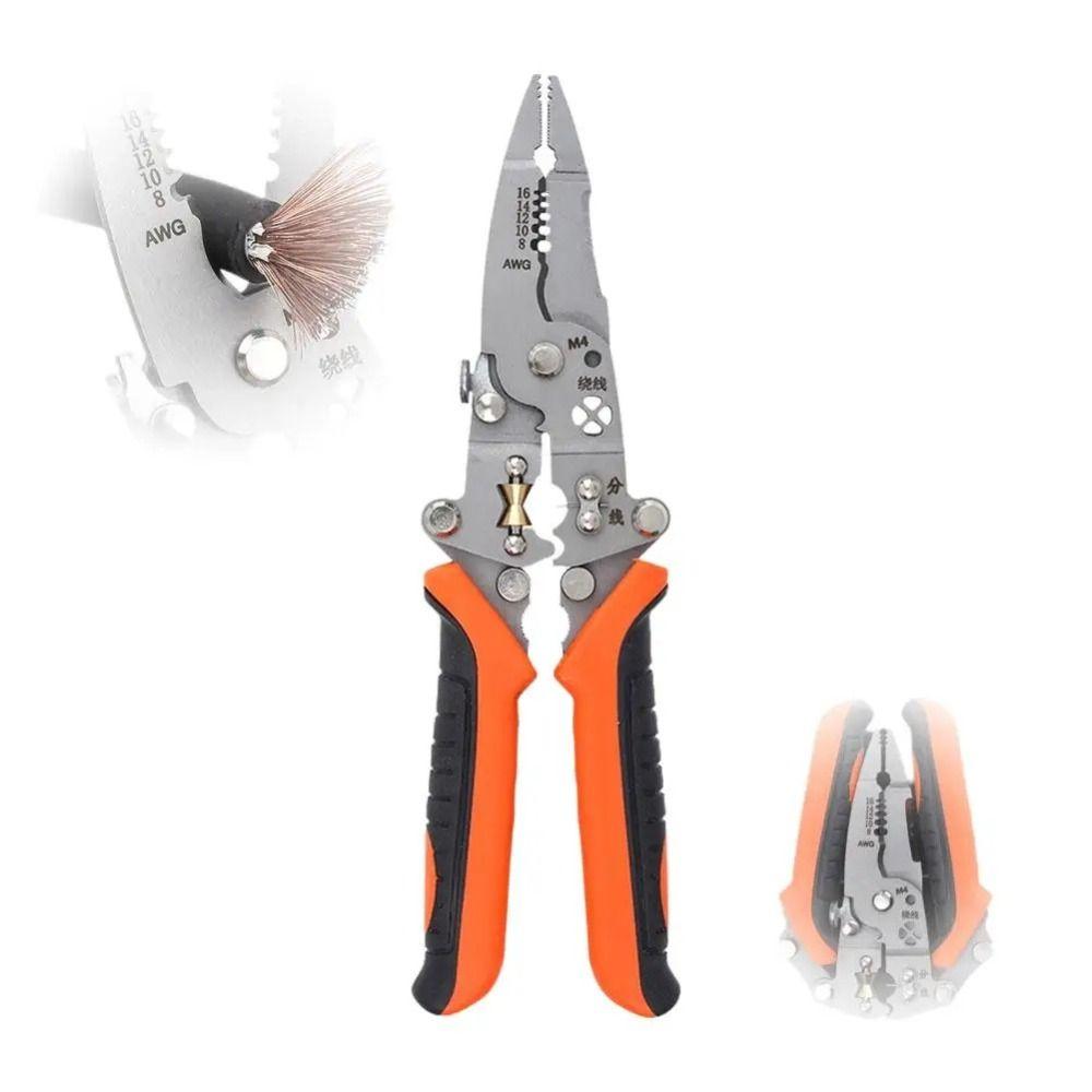 

Crimper Foldable Electrical Wire Stripping Clamping Cable Cutter Pliers Household