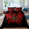 3D printed Mobile Suit Gundam bedding set, printed single duvet cover and pillowcase three-piece set, available in children's