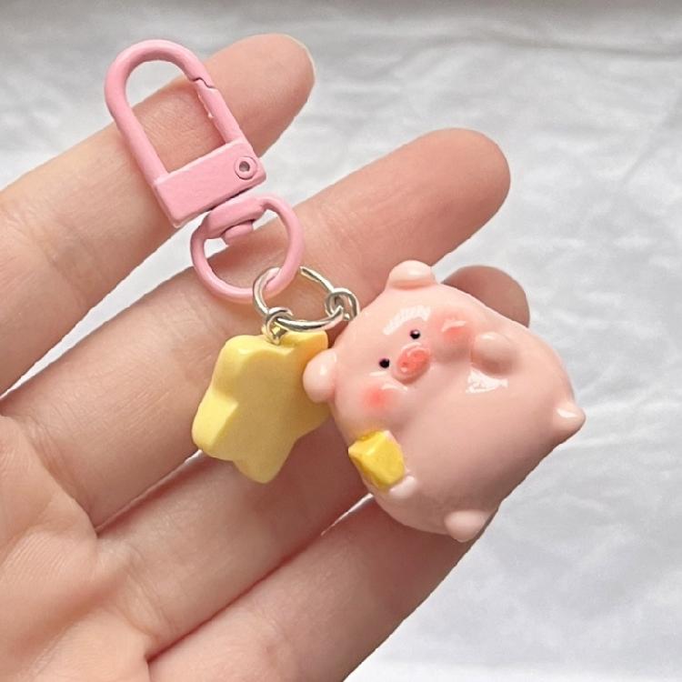 Fashionable Piggy Pendant Keyrings Accessory Cute Animal Bag Decoration for Girl