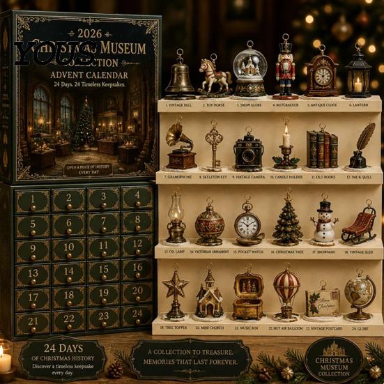 Exquisite Craft Gift Heritage Acrylic Advent Calendar, Decorative Hanging Ornament, Durable Lightweight Home Decor Blind Box for Bedroom And
