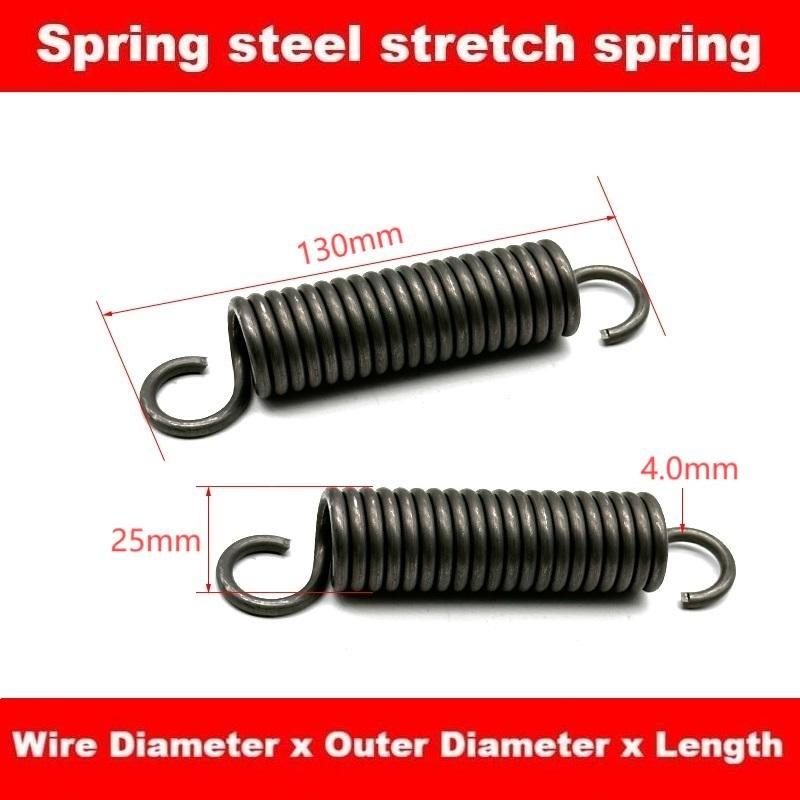 Spring Steel Single Hook Spring, Tension spring,Wire Dia 4mm,Outer Dia25mm,Length80/90/100/110/120/130/150/170/200/220/350/mm.
