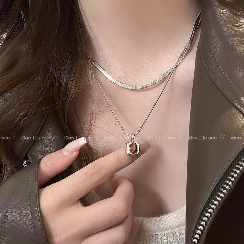 Necklace Female Love Pearl Niche Light Luxury Design Advanced Sense Student Love Clavicle Chain Gentle
