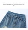 Starry Sky Rhinestone Ripped Floor-Length Jeans for Women