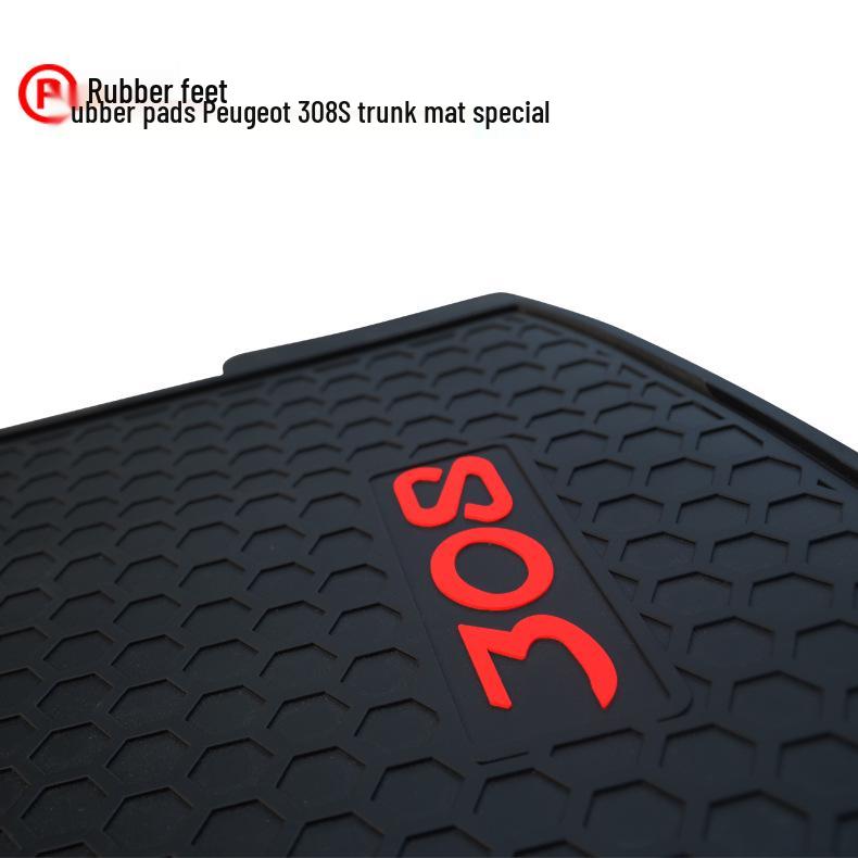 Peugeot 308S Custom Rubber Trunk Mat with Logo