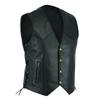 Vest Faux Leather Punk Fashion Casual Coat Motorcycle Vest Men Solid Vest Fleet