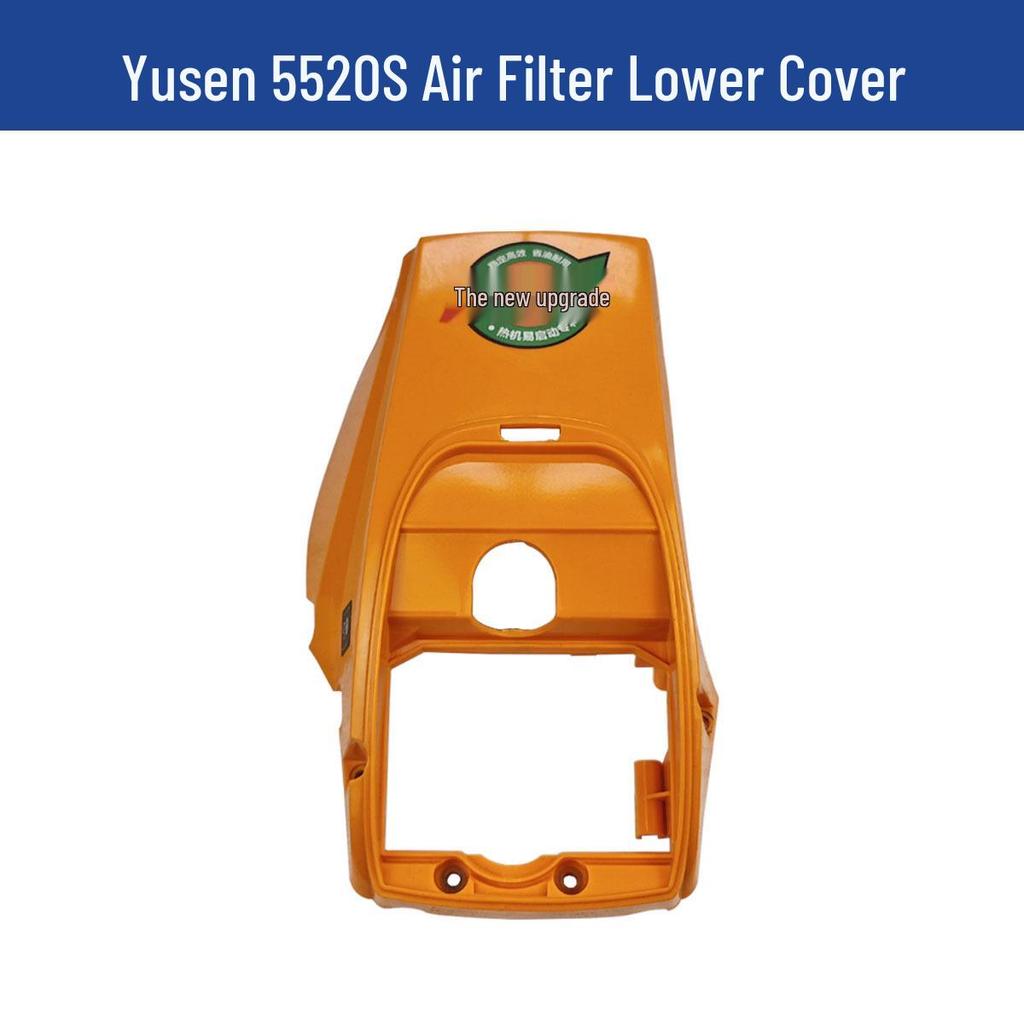 Yusen Chainsaw 5520 Parts: Cylinder, Carburetor, Clutch, Drive Disc, Pull Starter, Ignition Coil, Air Filter.