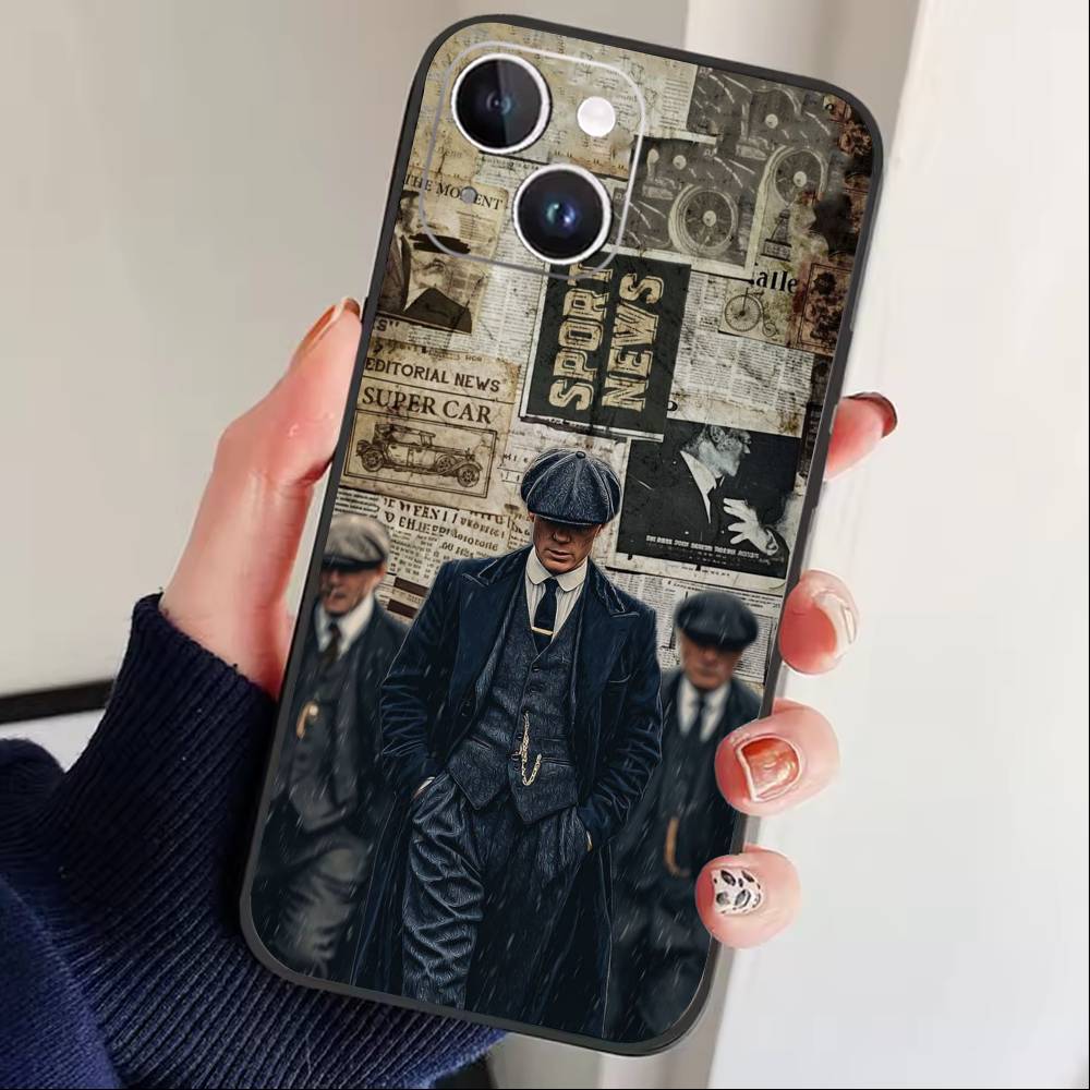 

U-Peaky Blinders Cool Phone Case For iPhone 17 16 15 14 13 12 Max Plus Silicone Black Cover iPhone13PRO