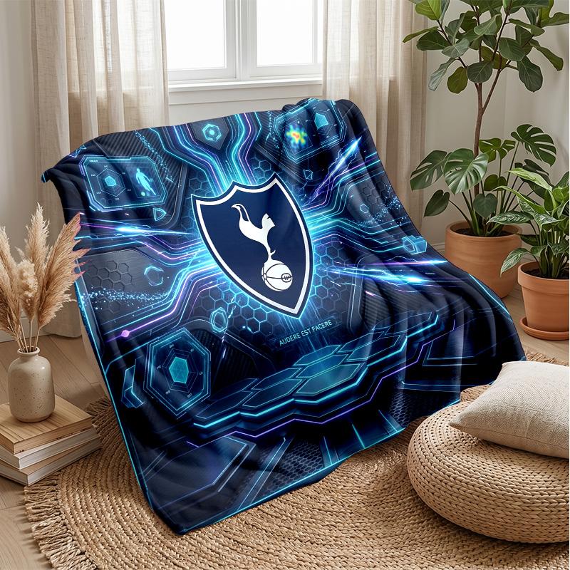 Tottenham Hotspur Theme Blanket Soft Flannel Blanket Plush Throw Blanket Cozy Sofa Bed Blanket for Home Decor