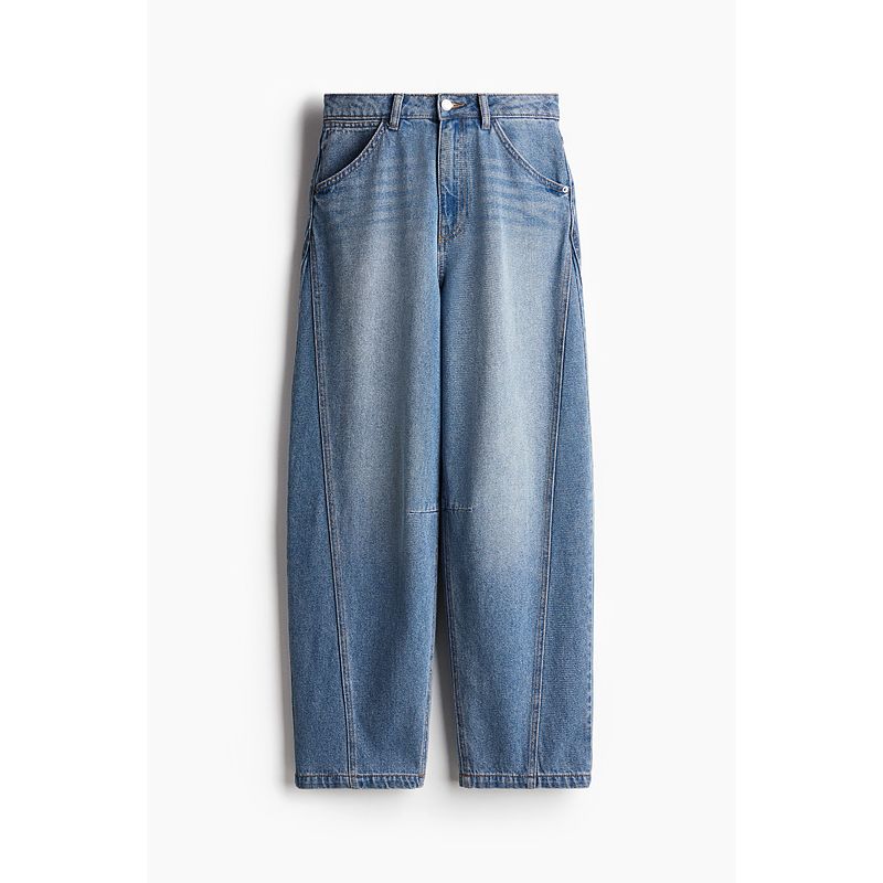 

HM Women s Jeans 2025 Autumn New Arrival Work Clothing Mid Waist Retro Loose and Idle Wide Leg Jeans 1272125