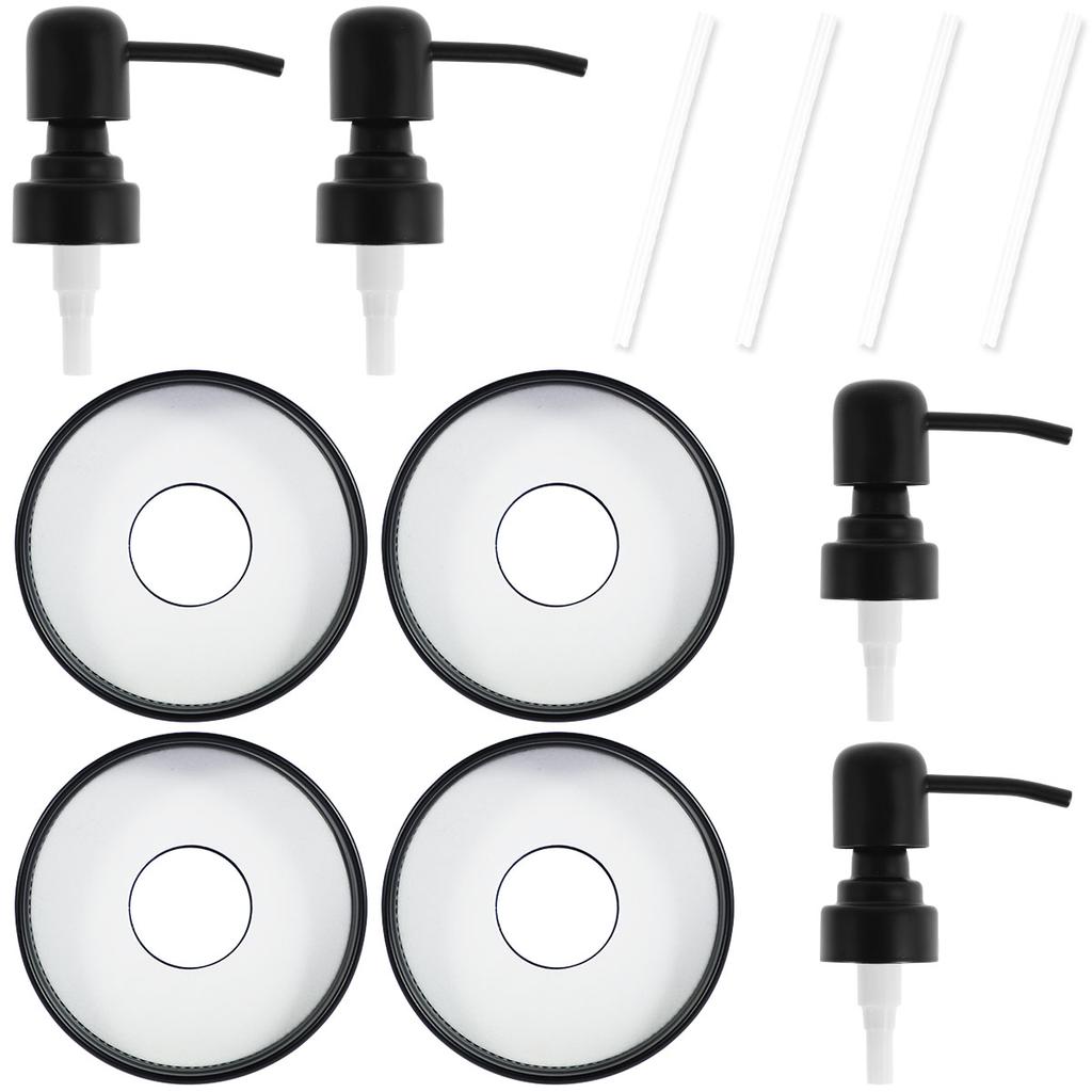 4Pcs Mason Jar Liquid Soap Dispenser Lids With Pumps 304 Stainless Steel Lotion Leakproof Lotion Pump Dispenser Lids Jar Caps