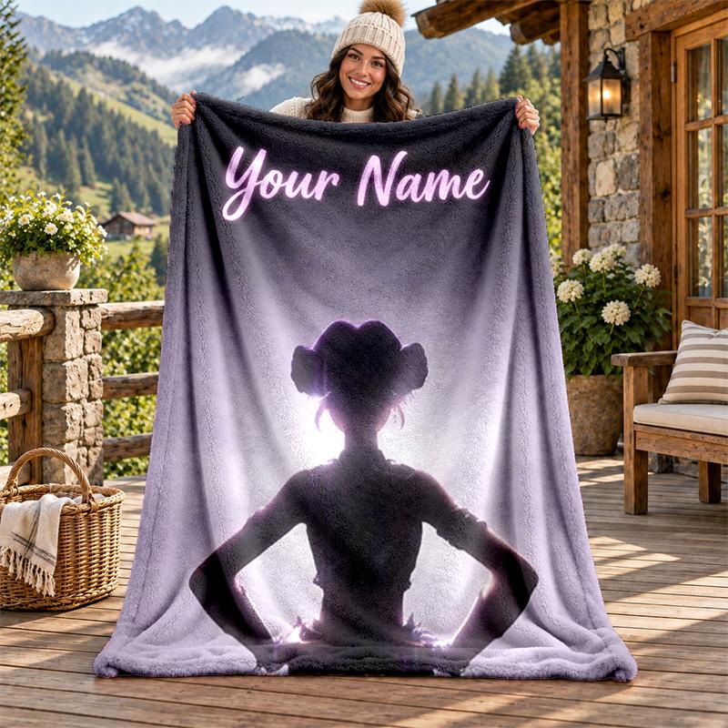Kpop demon hunters Custom Name Flannel Blanket Personalized Soft Warm Plush Throw Blanket Customized Gift for Family Friends