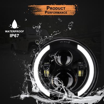 12V/24V Motorcycle Car Headlight 7 Inches Round LED Driving Lamp Head Lamp Fit for 7 Inches Jeep