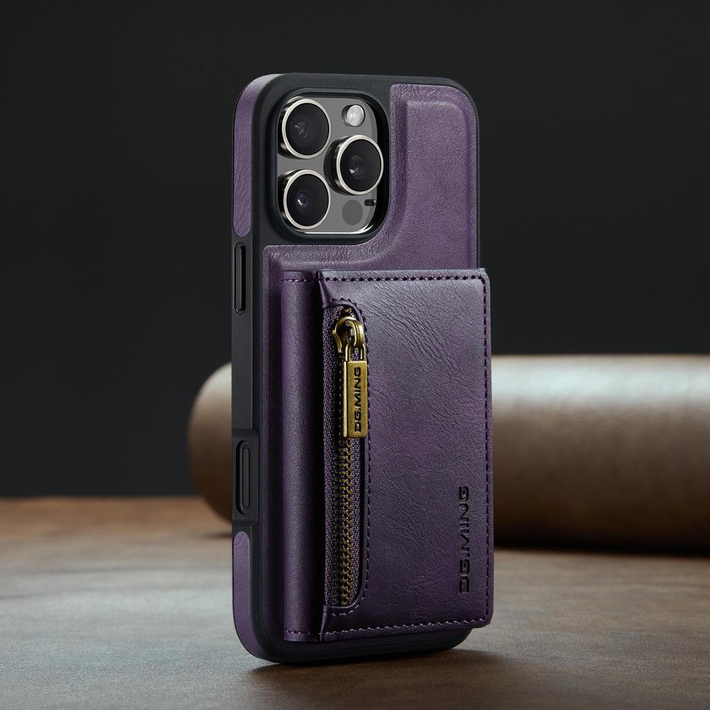 Odpinany na zamek magnetyczny skórzany portfel etui z podstawką na telefon dla iPhone 17 Air 16 15 Plus 13 12 Pro Max Samsung S25 S24 S23 Ultra Google Pokrowiec z przegródką na karty