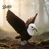 Educational Science Gift for Kids Realistic Plush Bald Eagle Doll, Stuffed Animal Toy with Foldable Lifelike Figure Wings, Bird Plushie Home Decor And