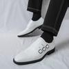 New Britain Fashion Pointed Belt Buckle All Match Shoes For Men Casual Monk Strap Loafers Formal Dress Footwear