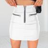 High Waist Mini Skirt Zipper Half Placket Hip Wrapped Pencil Evening Party Club Skirt Solid