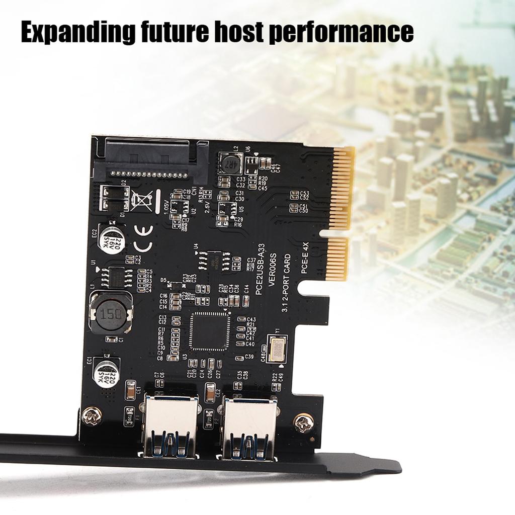 USB3.2 Expansion Card TYPE‑C+TYPE‑A Desktop Expansion Card for ASMedia ASM3142 10Gbps