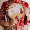 Handmade Bride Hand Held Fan Chinese Style Hanfu Fan Elegant Bride Group Fan  Dance Performance