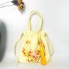 Elegant Chinese Style Drawstring Bucket Bag Organza Small Purse Bag  Shopping
