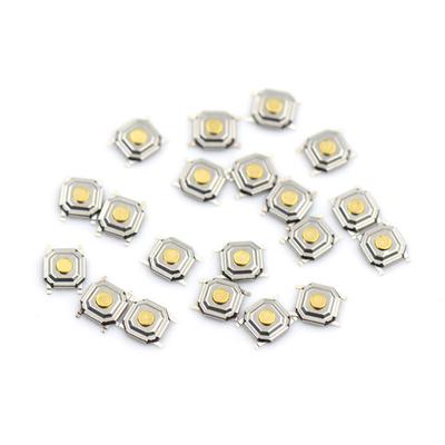 20Pcs Latching 7x7mm Mini Tactile Push Button Switch On-Off DIP-6pins Multicolor