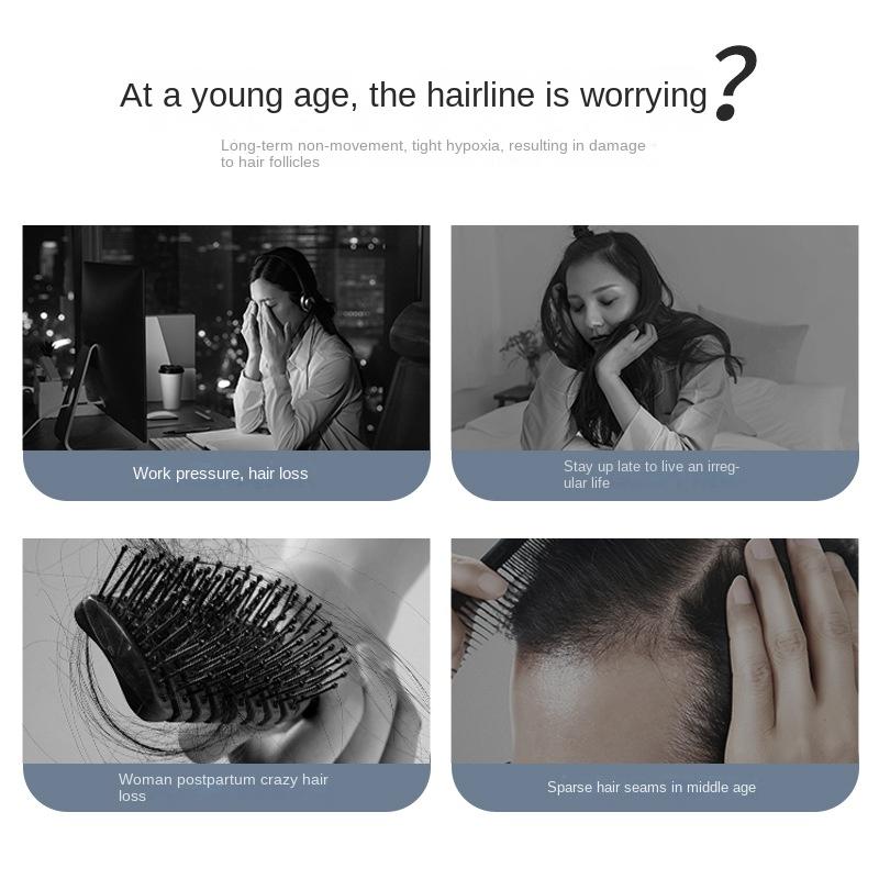 House Use Electric Hair Growth Scalp Massage Comb 9-Speed Laser Massage Comb for Hair Regrowth Meridian Dredging Scalp Care Comb