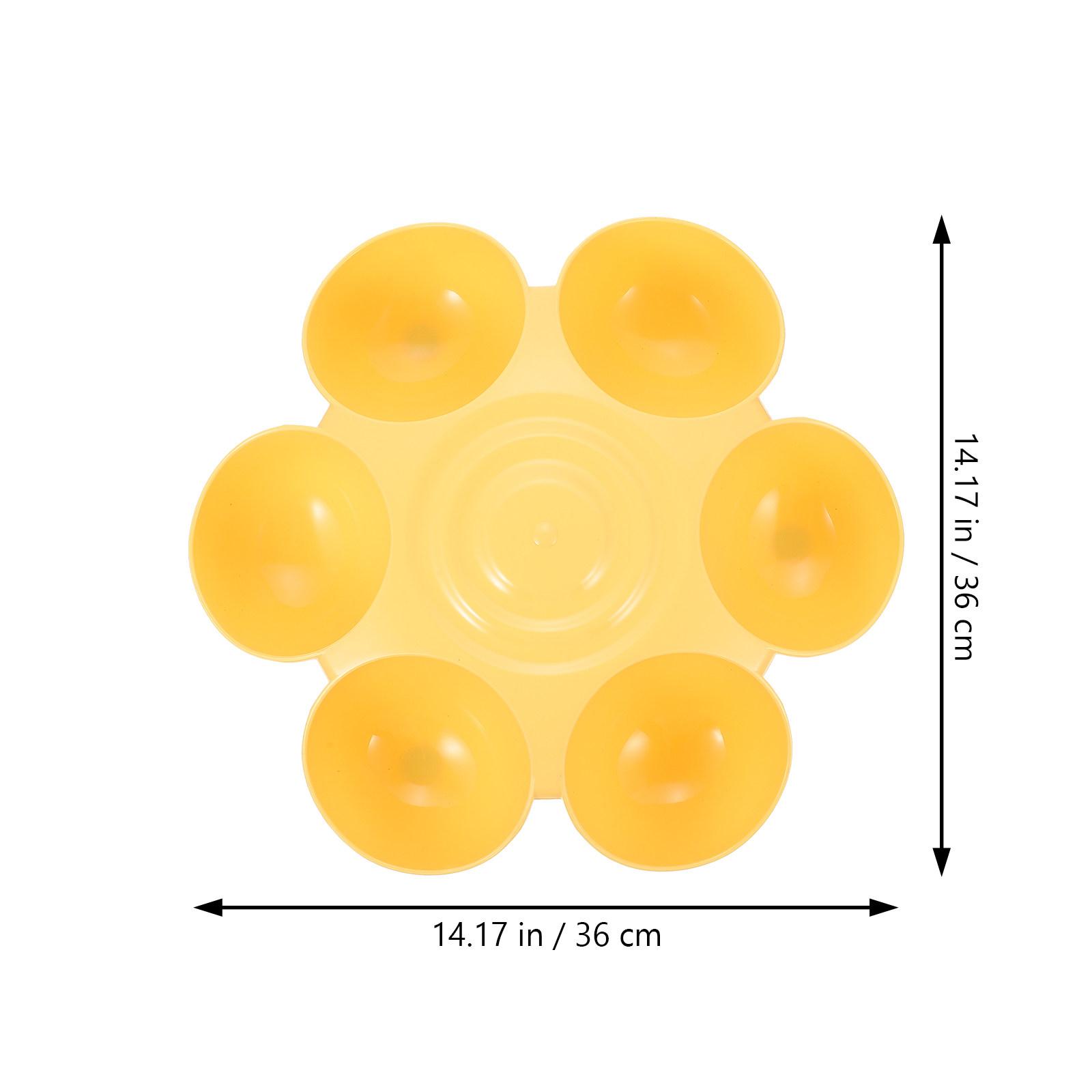 

Flower Shape Pet Feeding Bowl High Grade Plastic Multiple Cat Feeder Dog Treats Dispenser Smooth Surface Dog Bowl Cat Feeder жёлтый