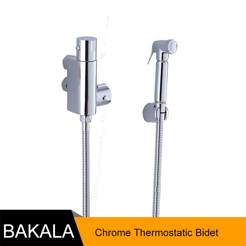 

BAKALA Термостатический настенный смеситель для душа, биде, туалета, гигиенический кран для душа, квадратный смеситель для биде, переносной распылитель