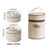 304 Stainless Steel Insulated Lunch Box with Storage Bag Portable Double-layer Covered Lunch Box Office Student Sealed Lunch Box