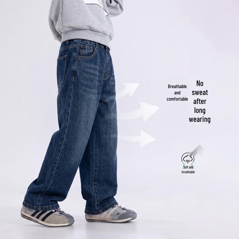 Boys' Washed Cotton Casual Jeans