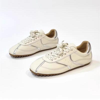 Retro Forrest Gump German Training Shoes Women's 2025 Spring and Summer New Flat-soled White Shoes Comfortable and Lightweight Fashion Casual Board Sh