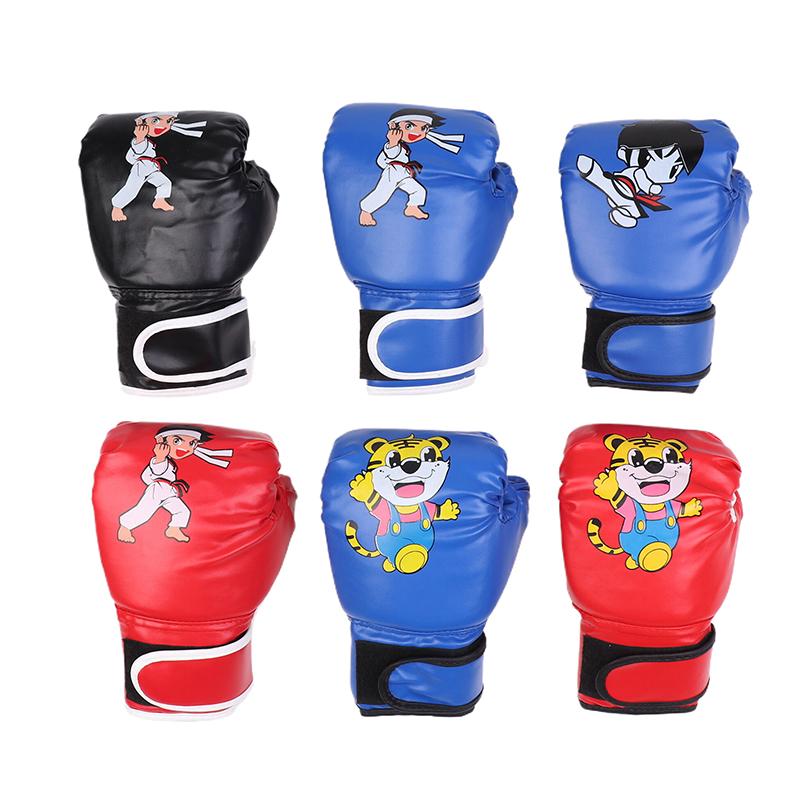 Cartoon Child Boxing Gloves Pu Leather Kids Sparring Punching Gloves Sanda Kids Boxing Punching Gloves Fighting Taekwondo Mitts