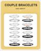 Vnox Free Custom Couple Bracelets for Men Women, Stainless Steel Adjustable Chain Wristband, Valentine's Day Birthday Gift New