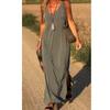 Womens Summer V Neck Tank Dress With Stripes And Beads For Casual Travel