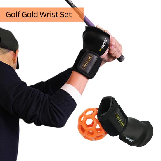 1 Set Golf Swing Training Aid Kit with Wrist Brace Wristband Hollow