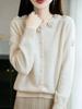 2025 Women's Hand-Crocheted Wool Sweater - Nine Roses Cardigan, Round Neck, Long-Sleeved Coat