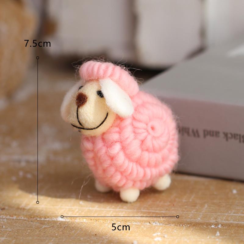 Festive Tabletop Christmas Tree Decor Felt Sheep Modern Design Holiday Parties