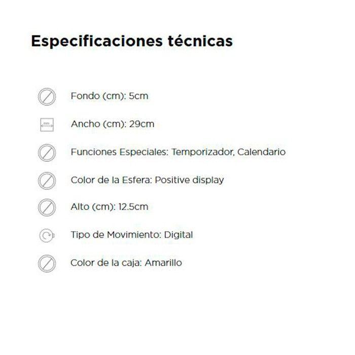 Réveil - SEIKO - QHL073Y - Jaune - Quartz japonais - Alarme