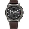 Historical Collection Grey Dial Dark Brown Leather Strap Men's Quartz Watch 1710623