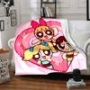 1pc Powerpuff Girls Flannel Throw Blanket Lightweight Soft Warm All Season Blanket for Sofa, Bed, Travel,L1028149