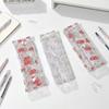 Transparent Pen Bag Strawberry/Cherry Print Stationery Pouch Simple Pencil Pouch  Students Gift