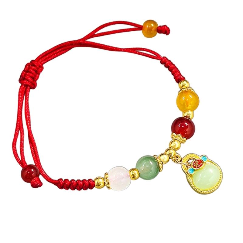 

Multicolor Handmade Cord Wristchain Handwoven Bracelet with Colorful Strands Versatile Wristband Fashion Accessory