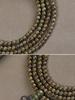 Green Sandalwood 4mm Multi-Turn Buddhist Beads Bracelet for Men & Women, Purple Light Rosary Jewelry