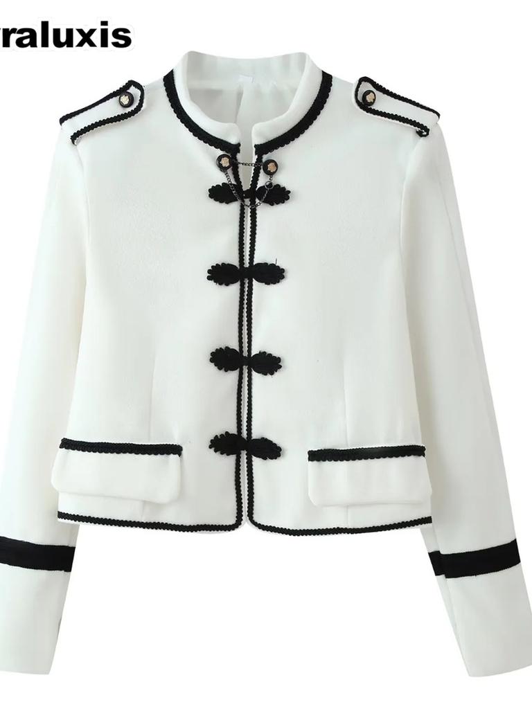 Women's Runway Retro Single Button Blazer