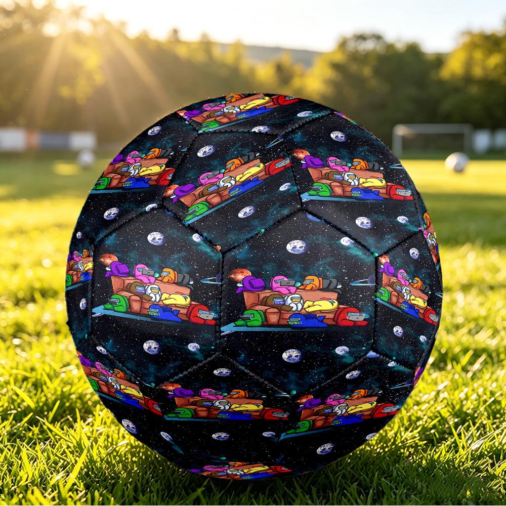 Size 5 Football Among Us Pattern, Wear‑Resistant Soccer Ball for Match Training Daily Sports Play