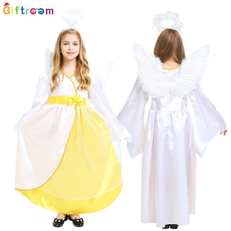 

White Stunning Snow Themed Dress For Girls Suitable For Halloween Celebrations Costumes And 801,L