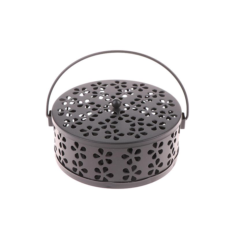 Portable Mosquito-Repellent Fireproof Mosquito-Repellent Household With Cover Wrought Iron Sandalwood Mosquito Incense Burner