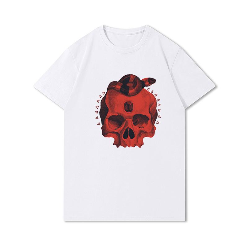 S-3XL 100 Fantasie Harajuku Grafica Estiva Bianca Magliette Donna Stampate Casual Maniche Corte Top Girocollo