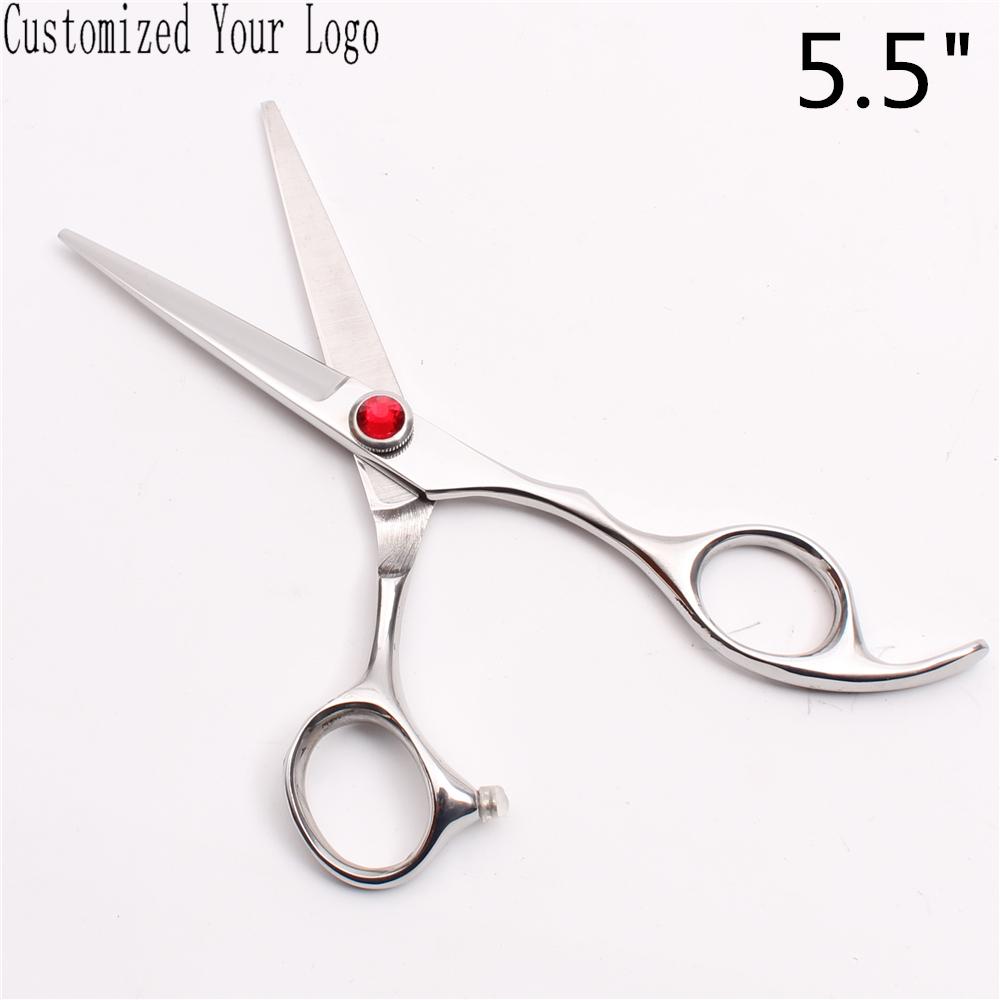 5" 5.5" 6" 440C Kundenspezifische Marke Gerade Schere Salon Haarschere Barbierschere Professionelle Friseurschere C9013