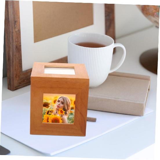 Box Wooden Box Photo Frame Office Wood Cube Photo Frame Corbels Wooden Photo Cube Wood Picture Frame Picture Blocks Large Pine Wood Organizer Square
