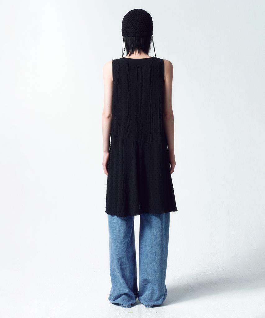 INSILENCE WOMEN Vintage Textured Dress Black